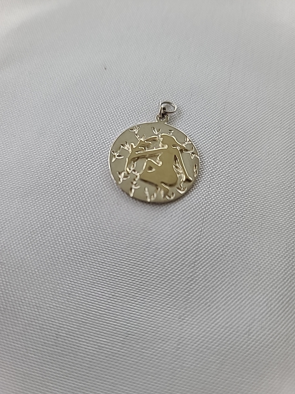 Silver And Gold Tone Virgo  Pendant Charm